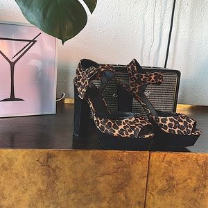 Platform Leopard Sandals